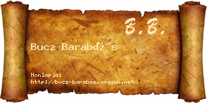 Bucz Barabás névjegykártya